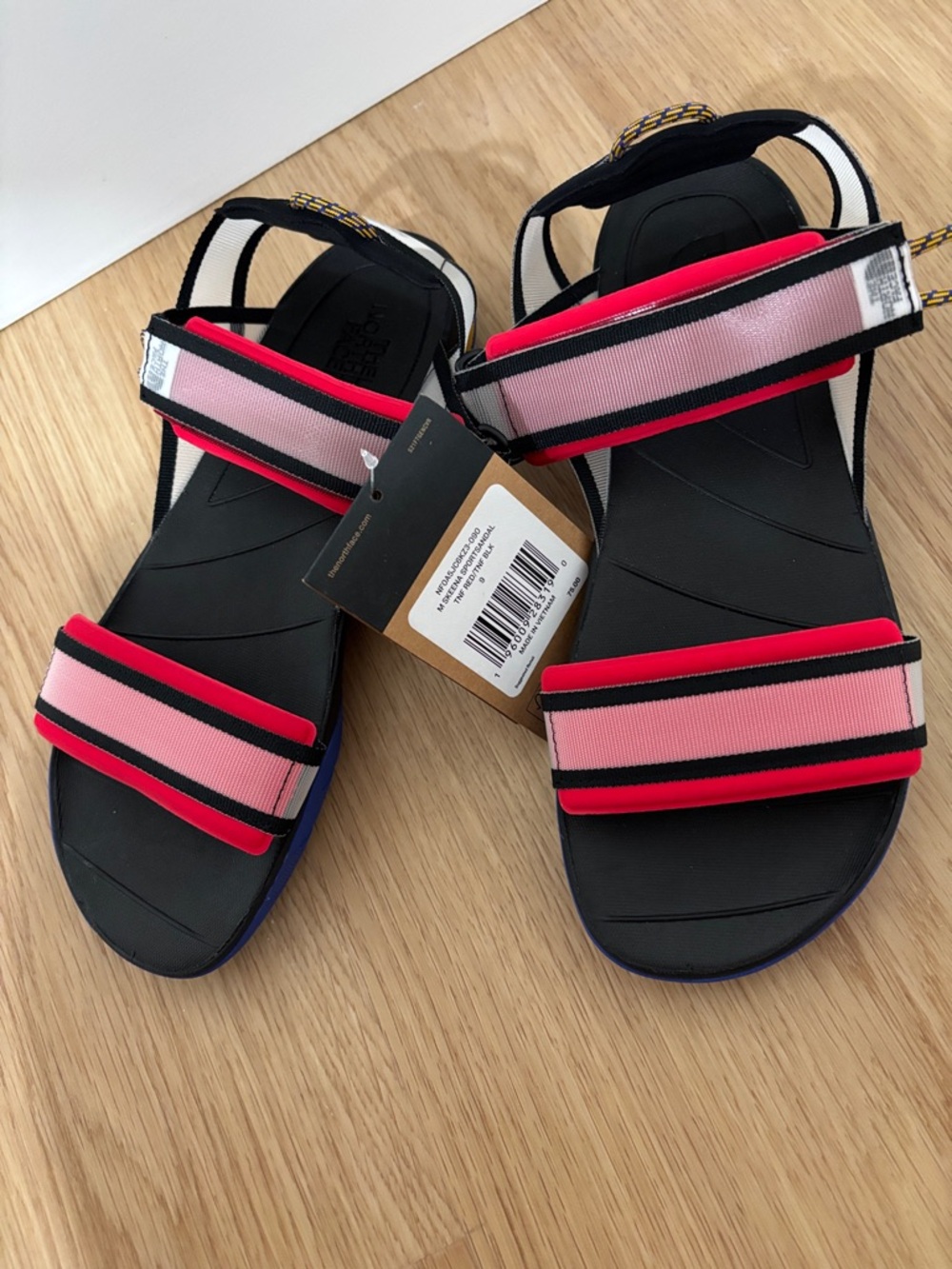 The North Face Women’s Pink and Red Open-Toe Sport Sandals
